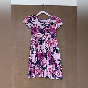 Floral Pink Kids Dress